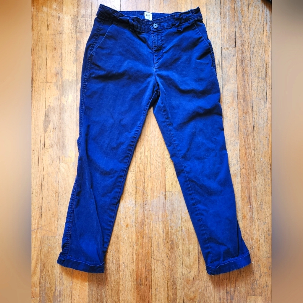 Gap girlfriend ankle khakis, navy